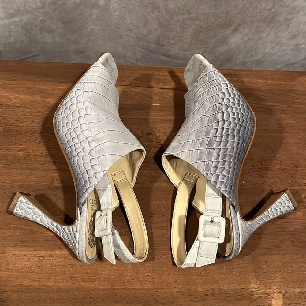 Vince Camuto Releen slingback crocodile blue/grey sandal size 7.5 - Picture 6 of 8